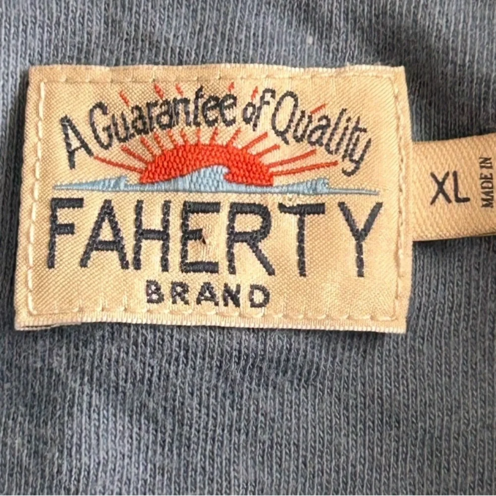 Faherty Blue and Light Blue Striped Polo